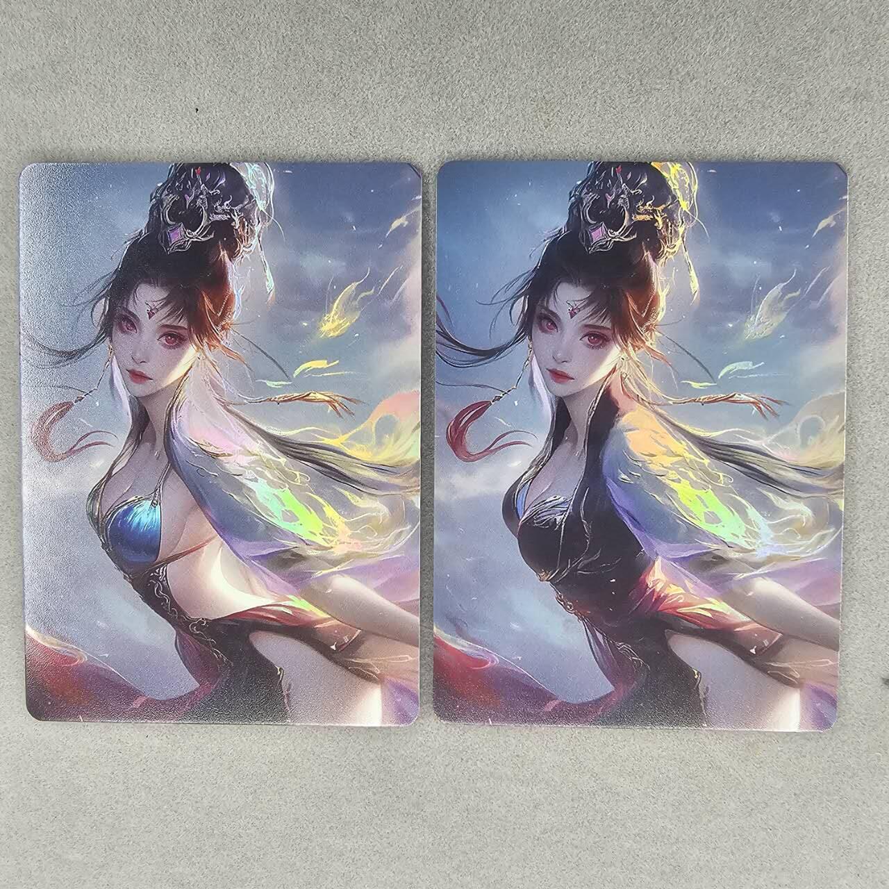 龙虎卡牌第叁陆场 （无佣金，满120包邮，欢迎送拍） 彩闪2张 红颜醉 三国篇-孙尚香
