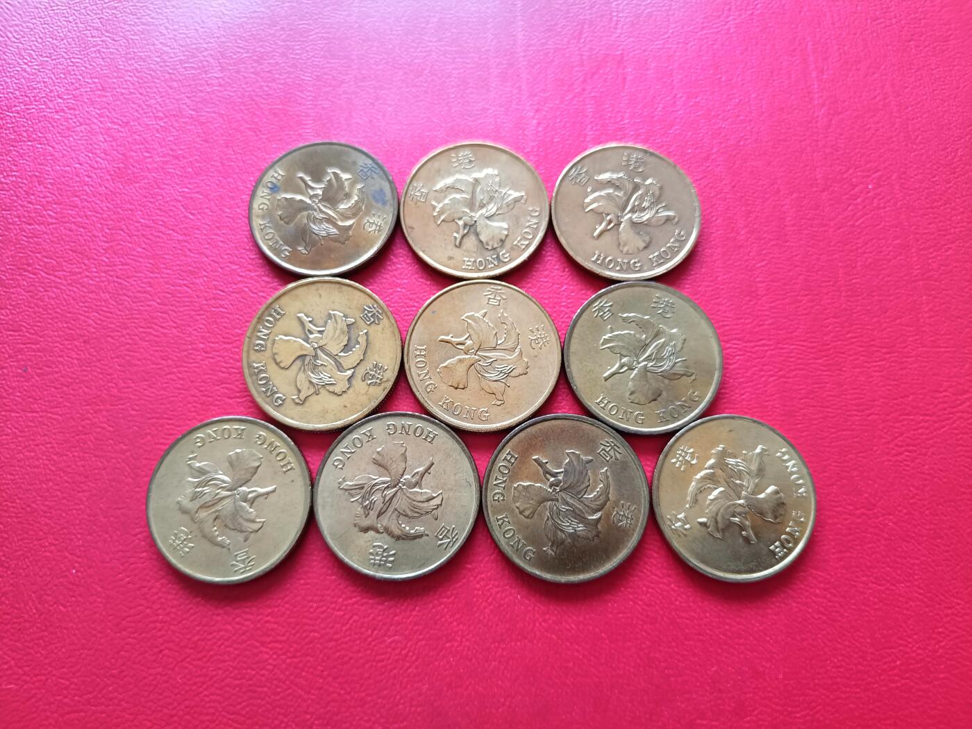 【云涧收藏】第二十五场 香港紫荆花5毫10枚