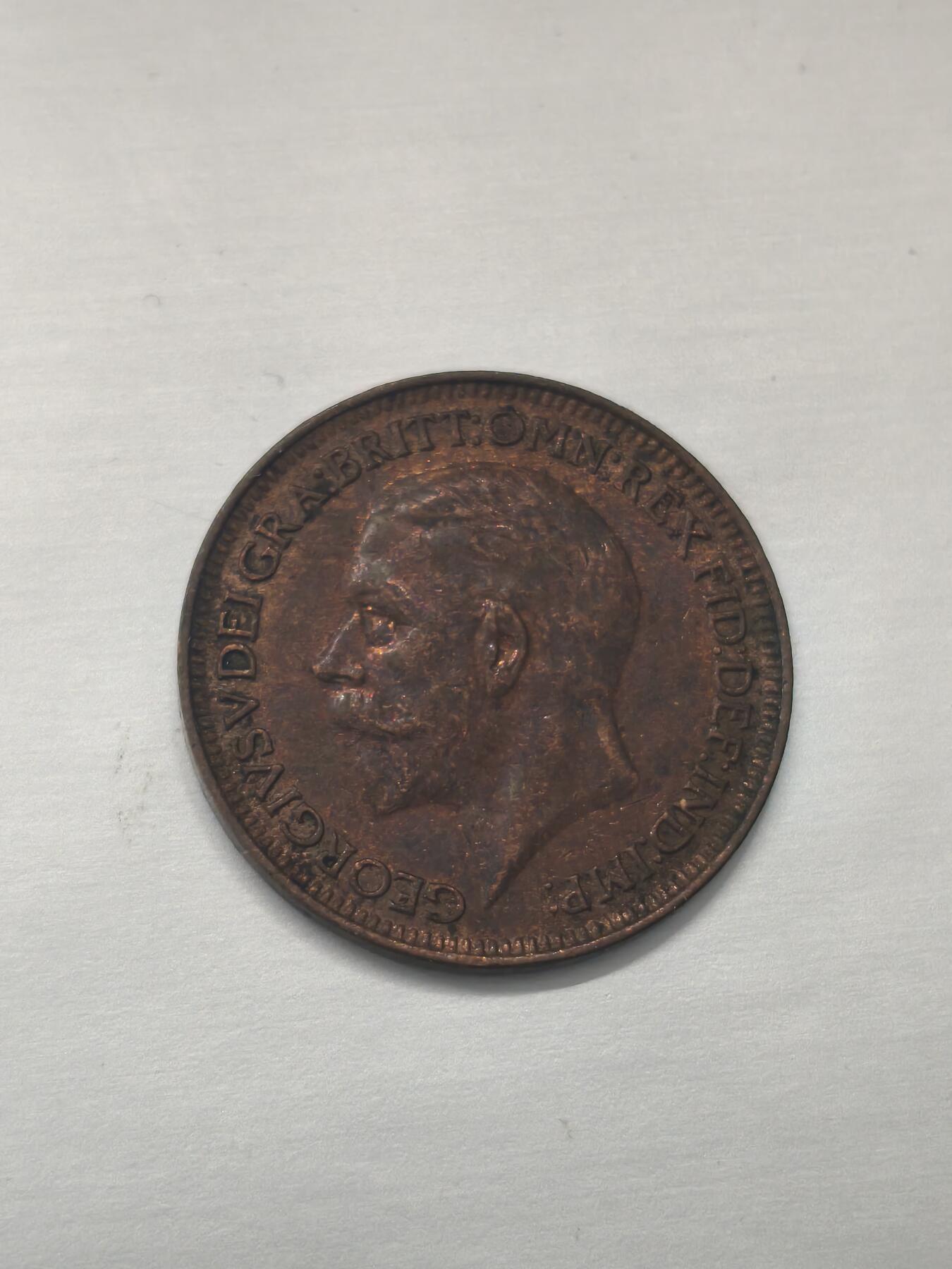 Krab外币市集Vol.9 英国乔治五世1927年1法新