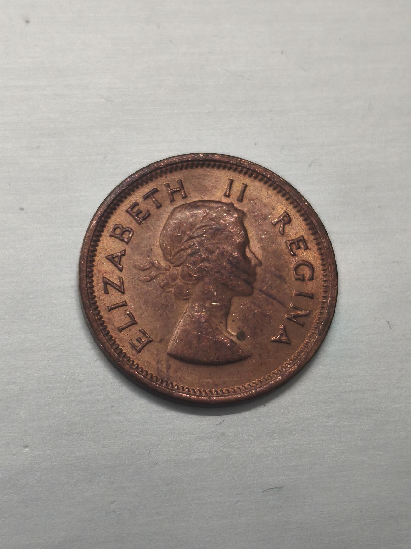 Krab外币市集Vol.9 南非伊丽莎白二世1960年1法新UNC