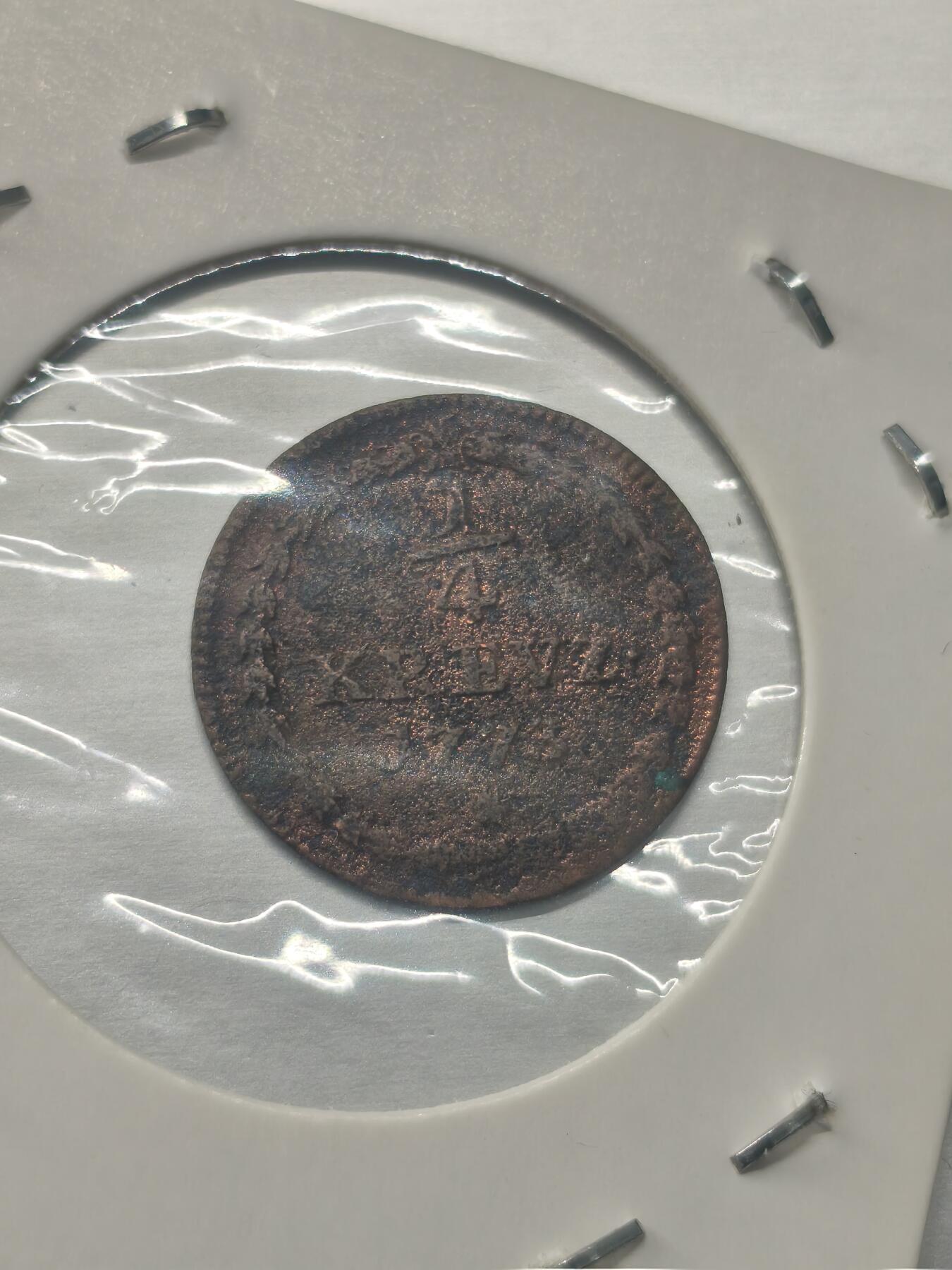 Krab外币市集Vol.9 德国邦币-1773年1/4K铜币