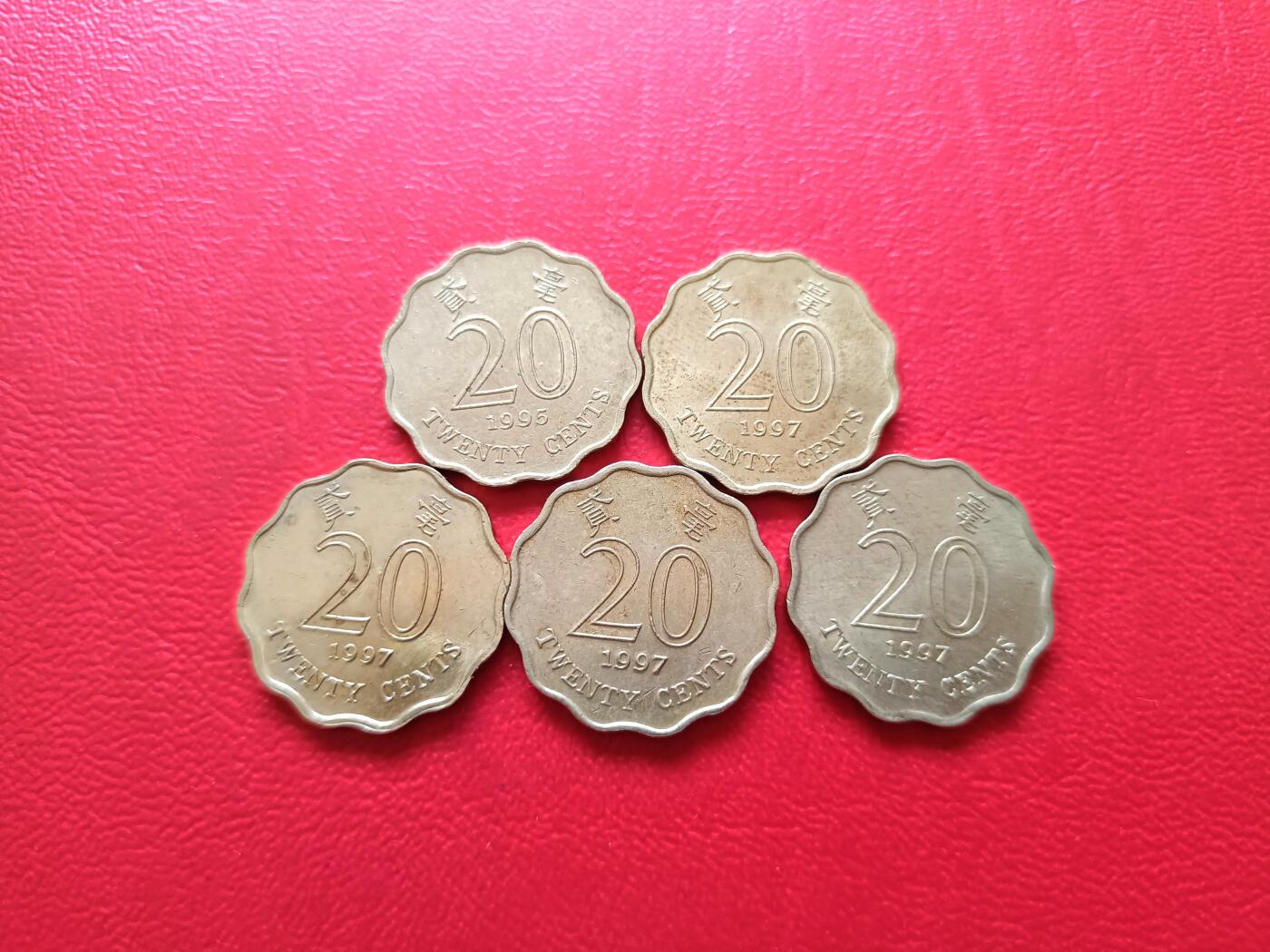 【云涧收藏】第二十五场 香港紫荆花2毫5枚