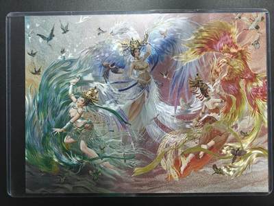 天玑星卡拍第八十九期《海纳百川》持续收拍收评中 满赠三娘需备注 - 卡玩帕克 封神天下 三宵娘娘 A4海报 粗闪