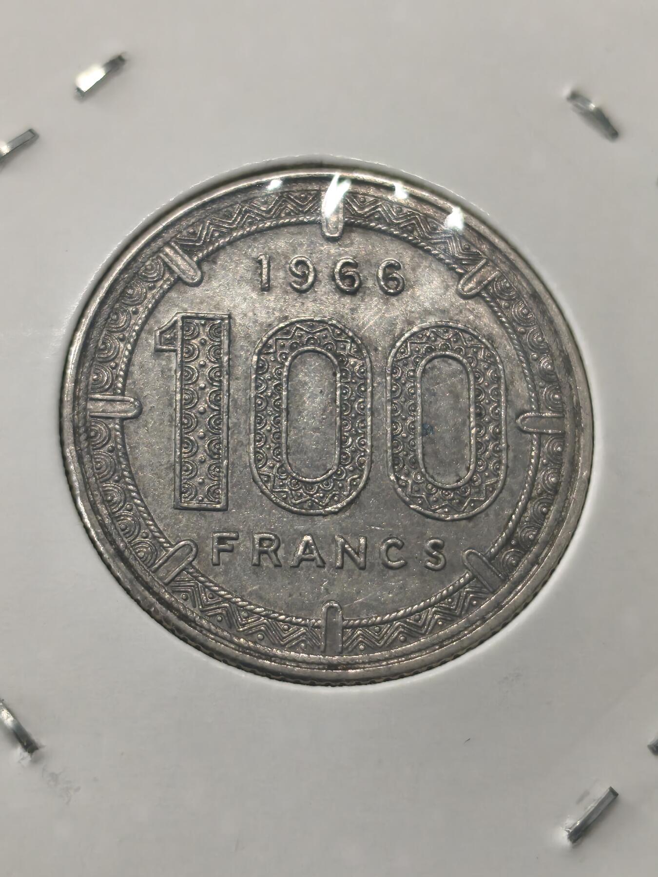 Krab外币市集Vol.9 赤道非洲1966年100法郎