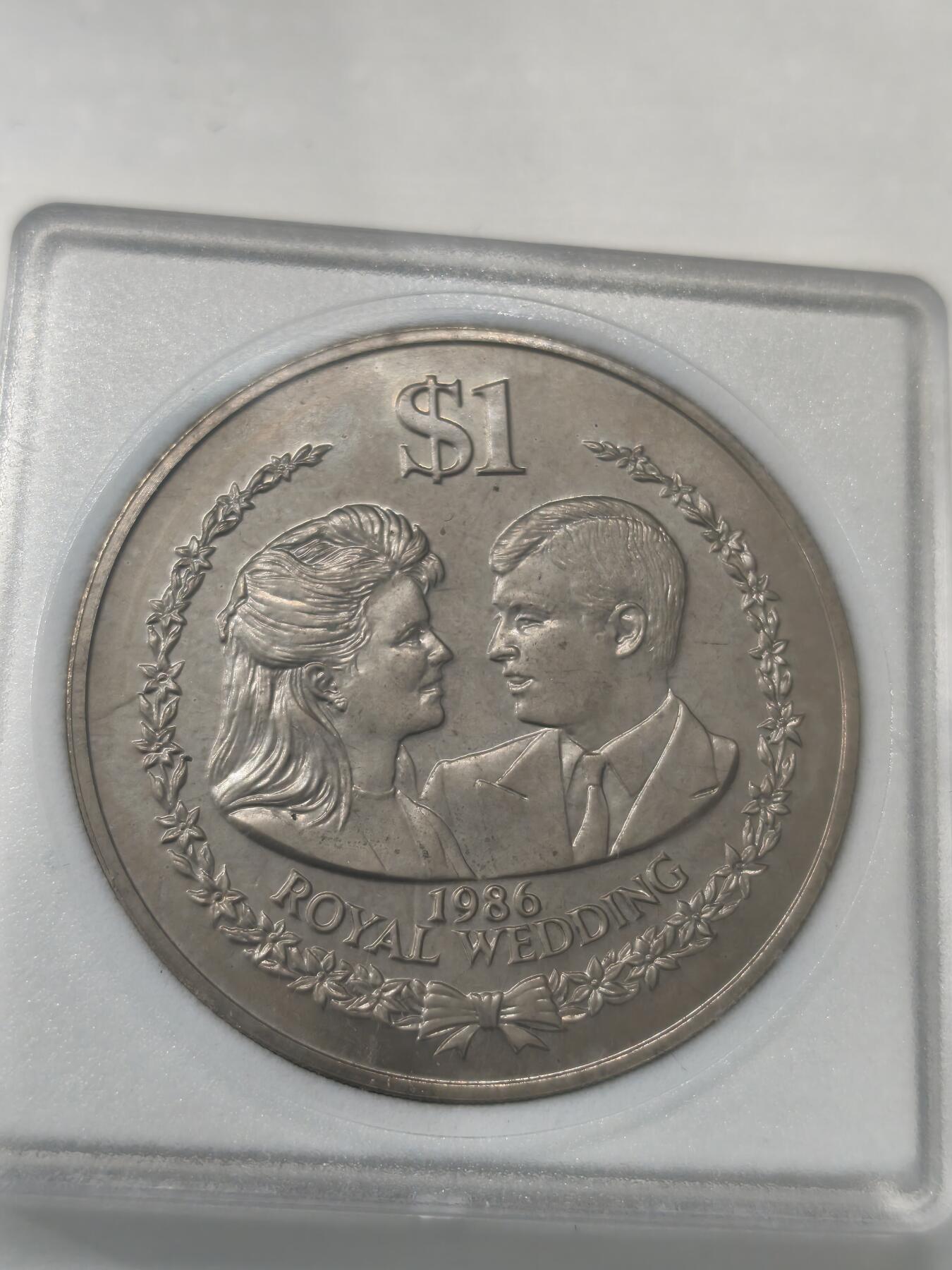 Krab外币市集Vol.9 库克岛1986年1克朗皇室婚礼