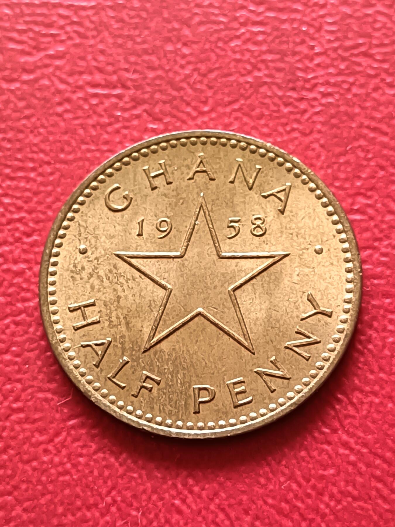【云涧收藏】第二十五场 加纳1958年2枚，好品