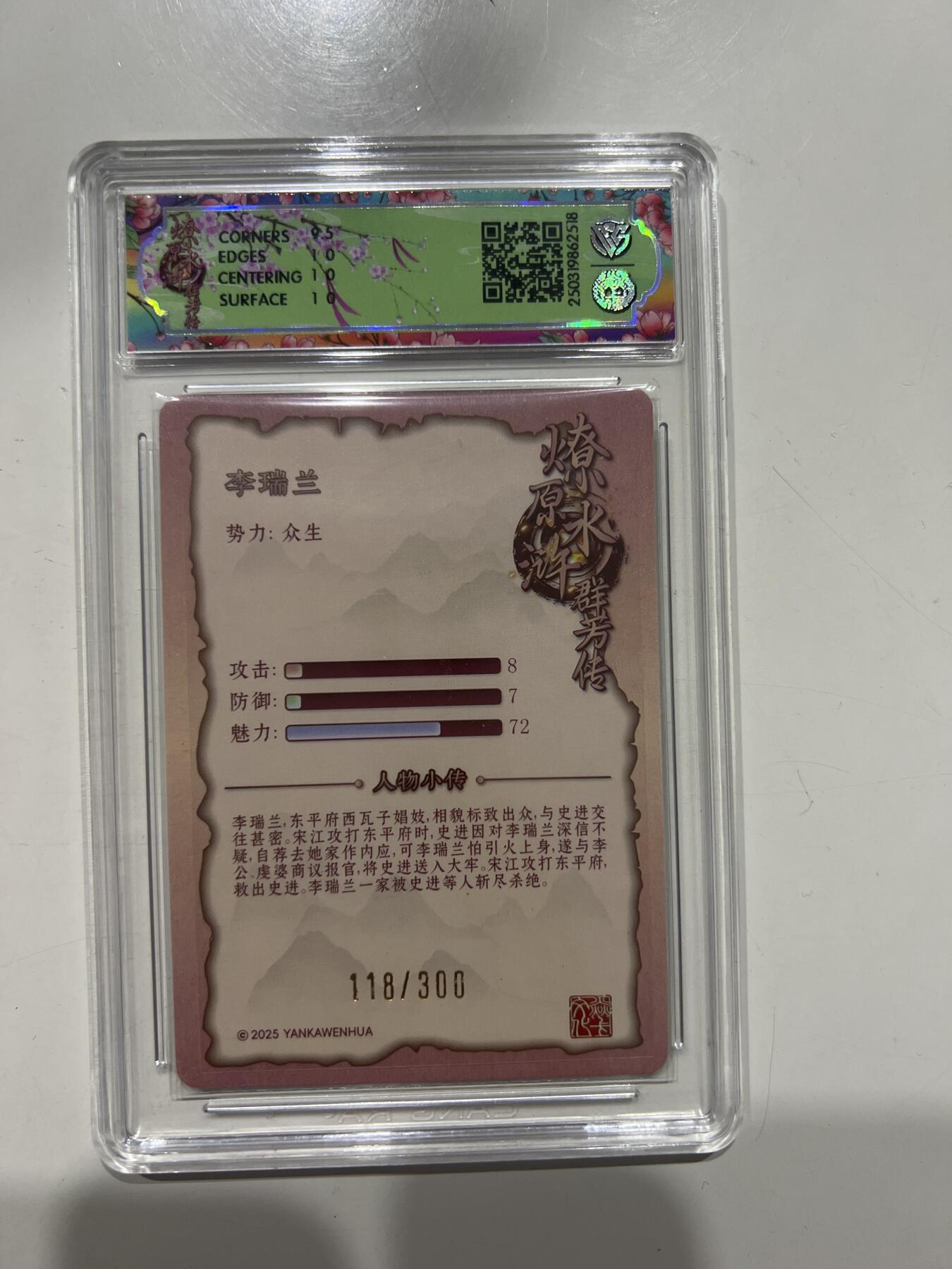阳大大卡牌超级大甩拍第53期（周五晚上九点截拍，持续收拍品，进群福利早知道） 焱卡文化 水浒群芳传 李瑞兰 折光 118/300 10分518