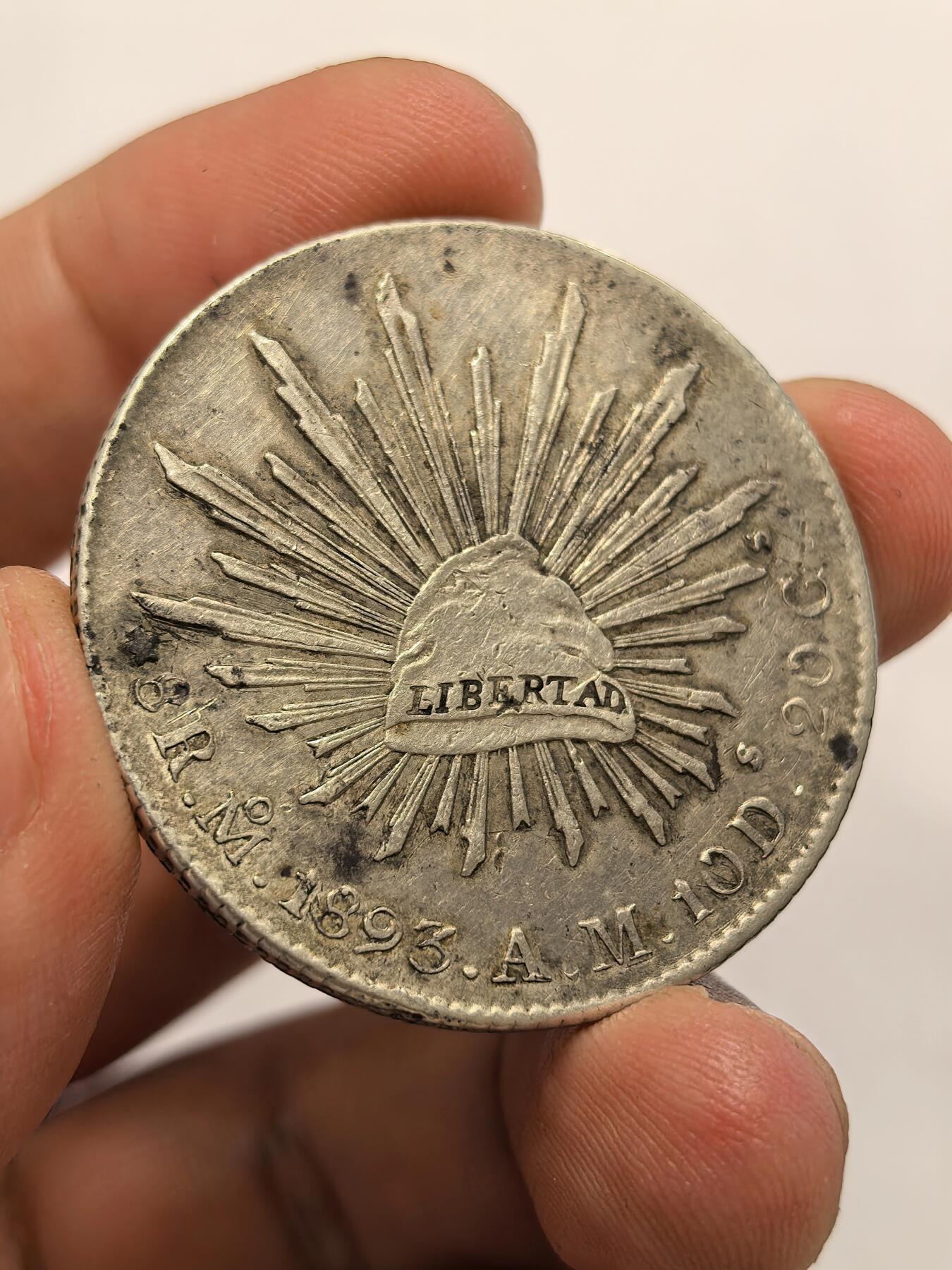 博洋堂世界钱币拍卖第123期（全场包邮） 墨西哥花边鹰洋1893MO AM 好品