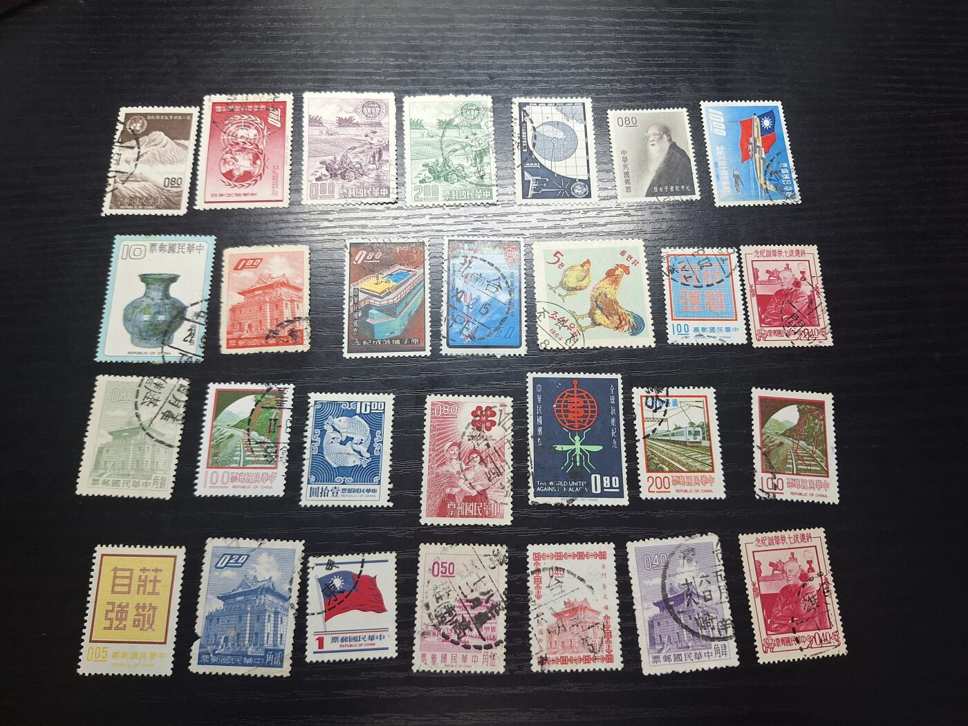 博彦收藏 T 5月15日 8点邮票专场 台湾省，北韩等旧票28枚 个别瑕疵 大部分上品