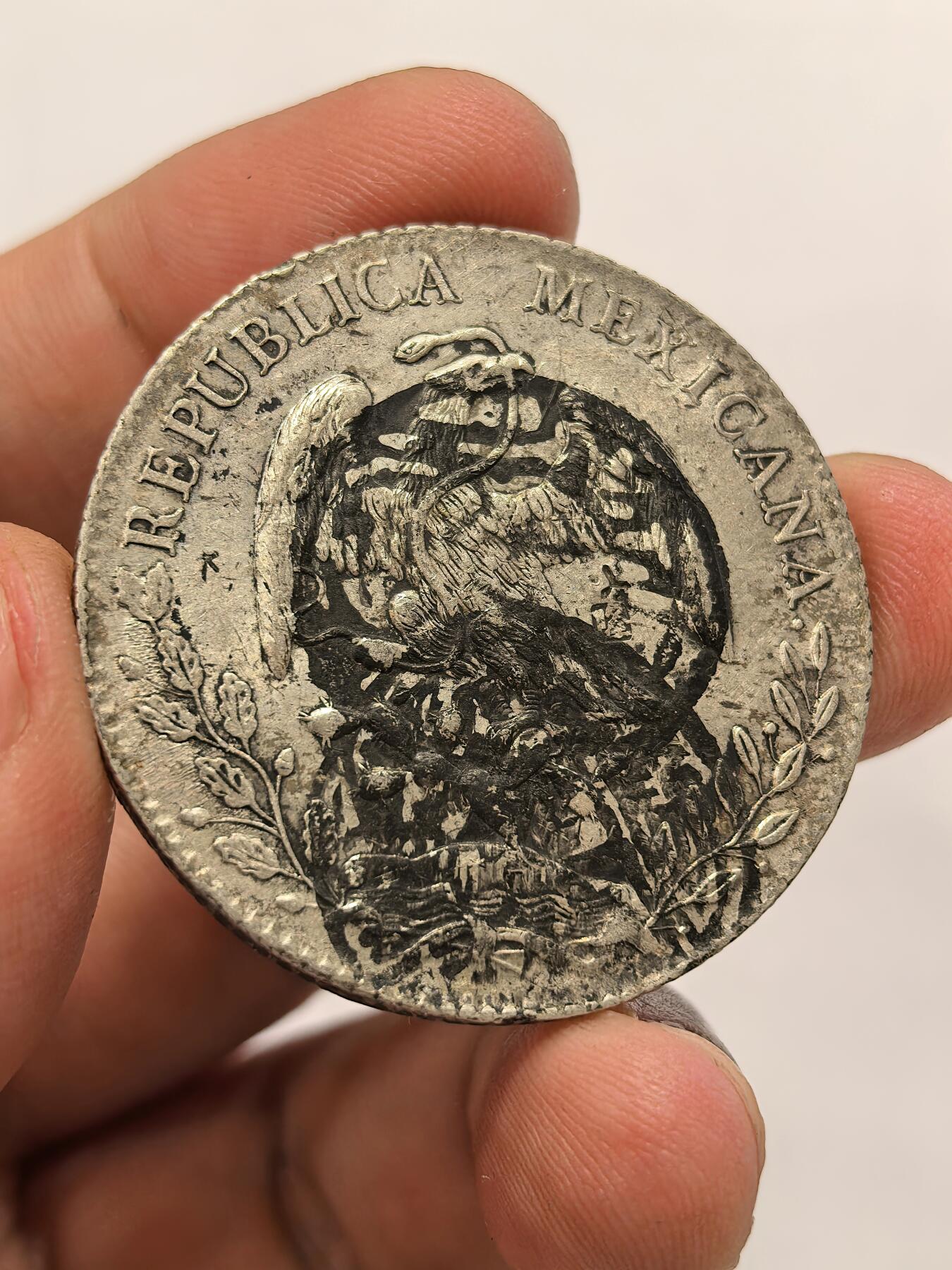 博洋堂世界钱币拍卖第123期（全场包邮） 墨西哥花边鹰洋1890CA MM 漂亮完整墨戳