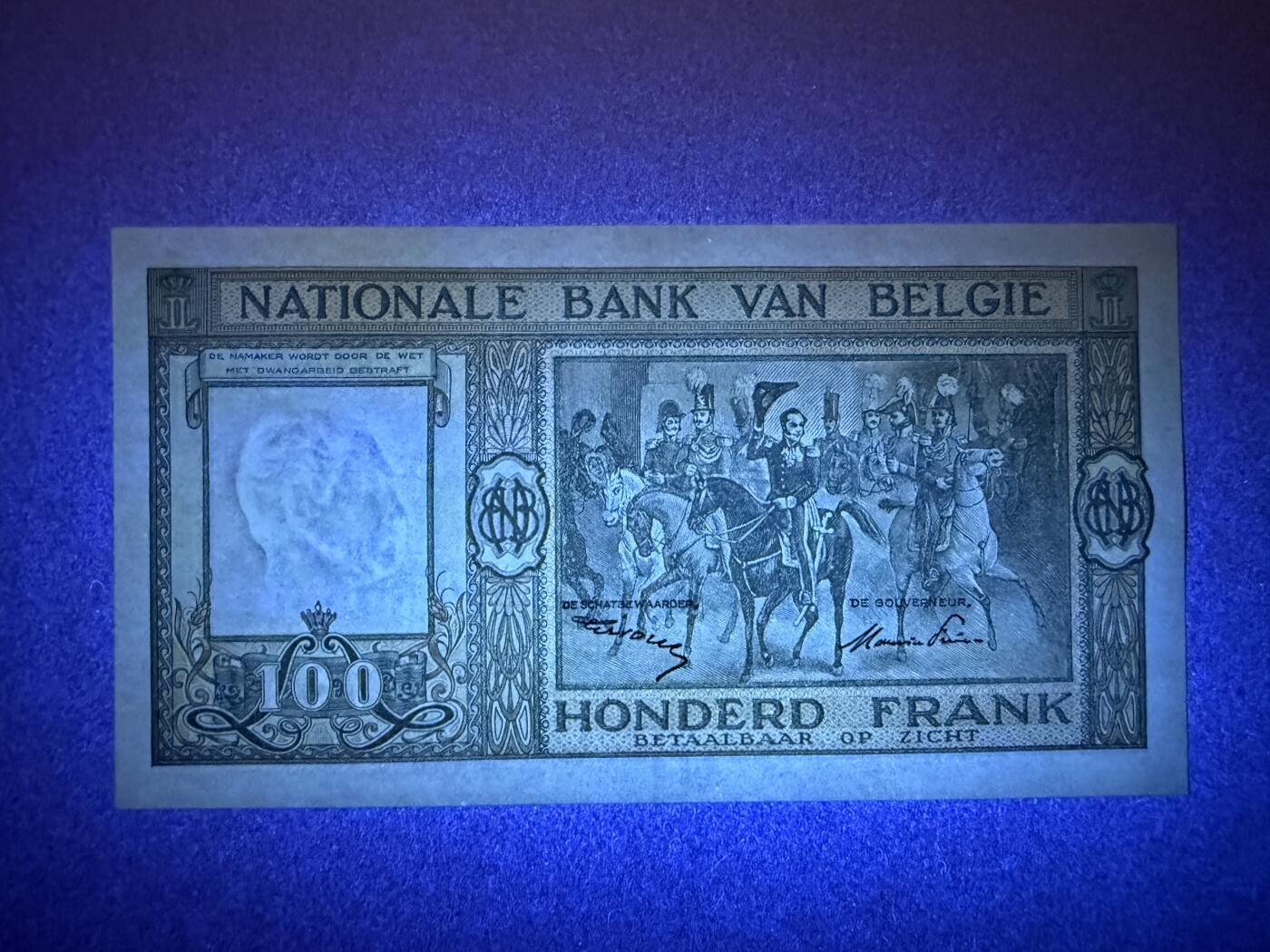 《艾美收藏》第198期-周日外币百拍 比利时100法郎 UNC 1947年老版本