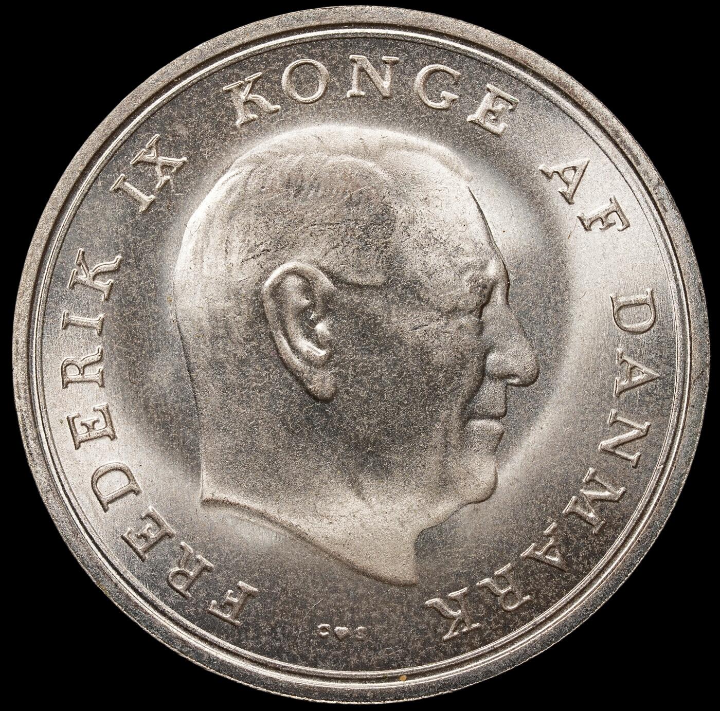 修遠堂世界钱币第六十九期 1967年丹麦玛格丽特公主结婚纪念10克朗银币 20.40g，含银80%，爆光BU品相