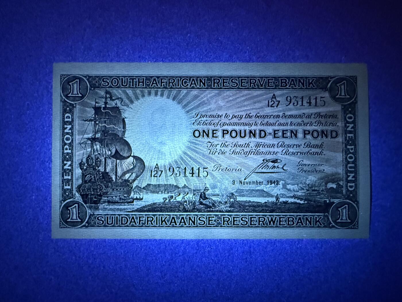 《艾美收藏》第198期-周日外币百拍 南非1镑 UNC 1942年老版本