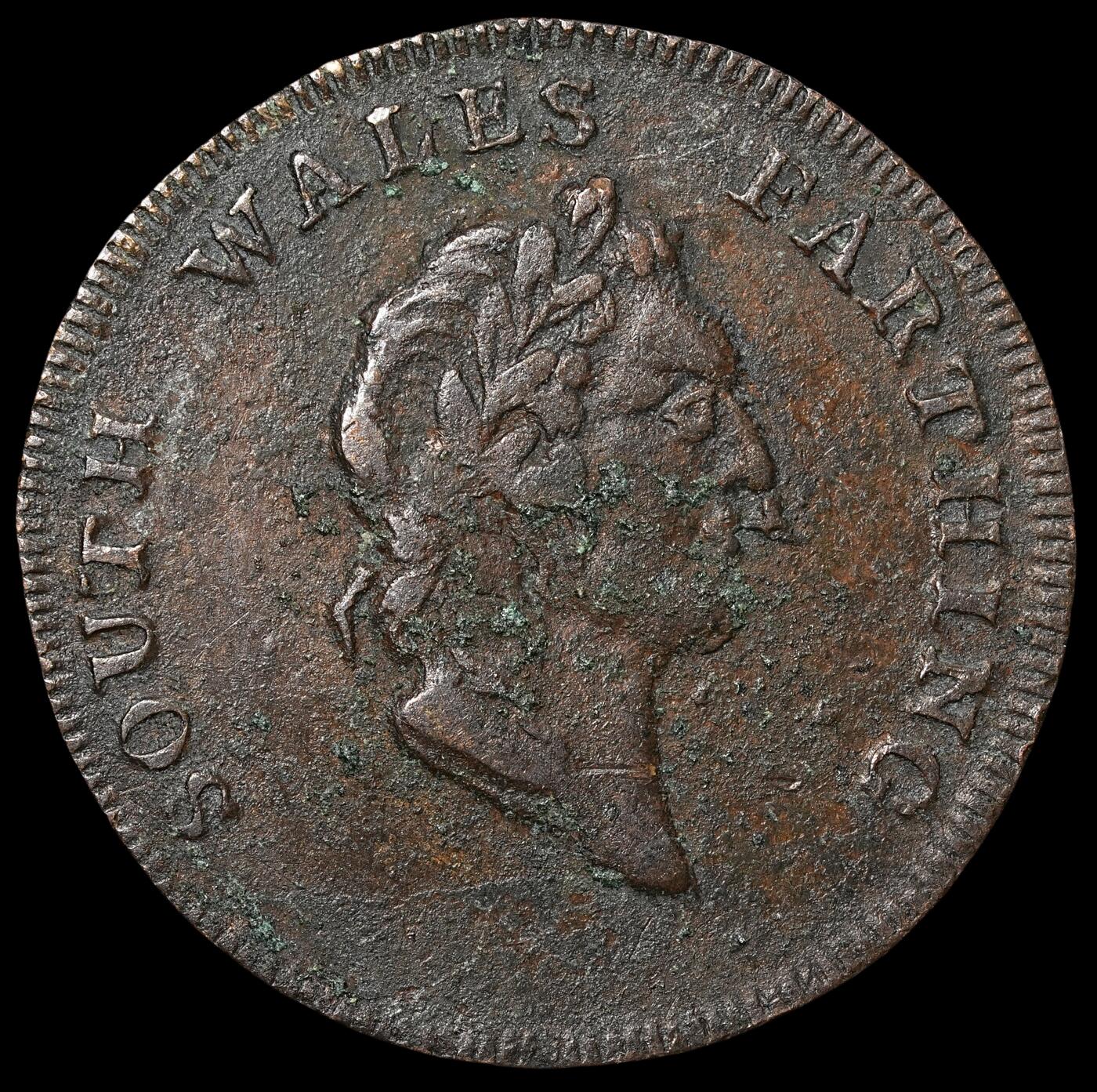 修遠堂世界钱币第六十九期 1793年英国1法新代用币 3.12g