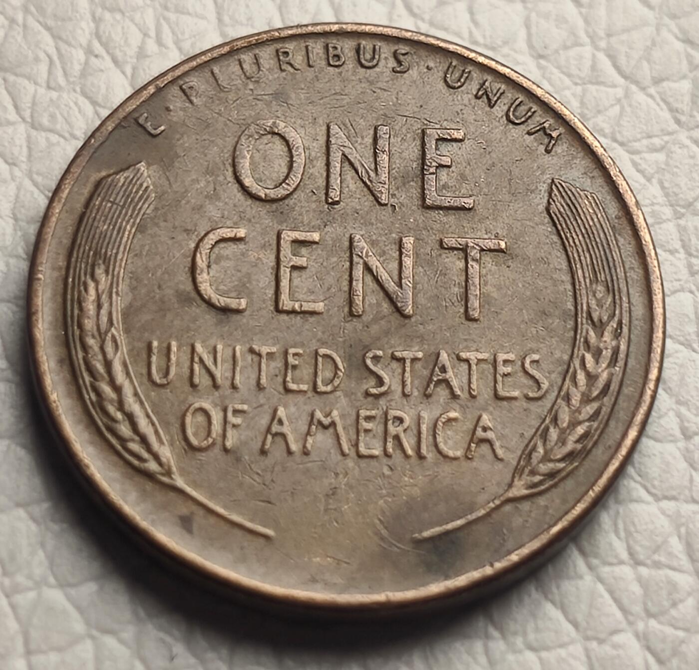 泉币菌-第26场-中外散币乐园 极美美国早期小麦美分铜币 1958年 