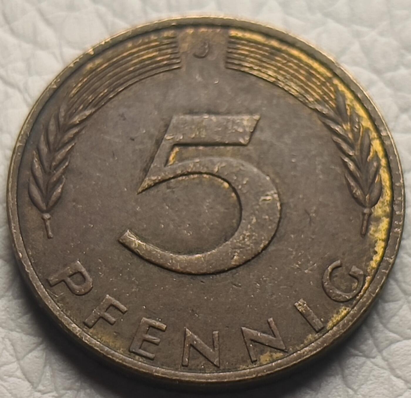 泉币菌-第26场-中外散币乐园 联邦德国1974年5芬尼