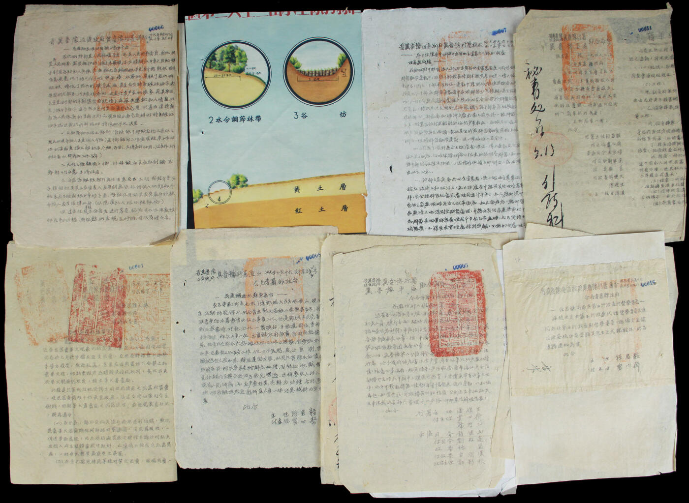 华宇2025年春季拍卖会 1947年冀鲁豫区黄河水利委员会档案卷宗共21份，难得保存完好的黄河水利文献资料尺寸约21*30cm