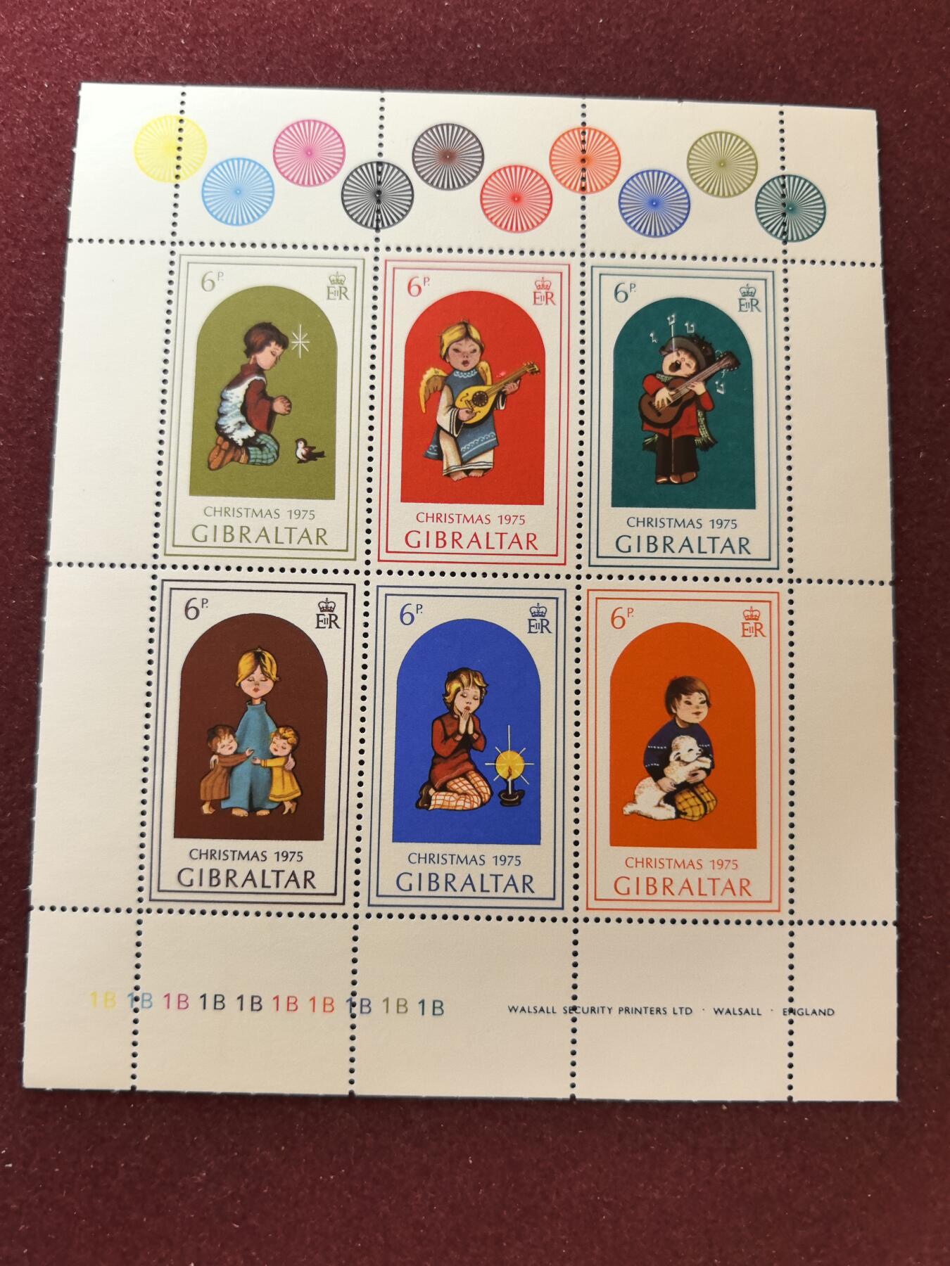 联合阁邮币社™ ——“精品多国邮票” 直布罗陀1975年 圣诞小天使