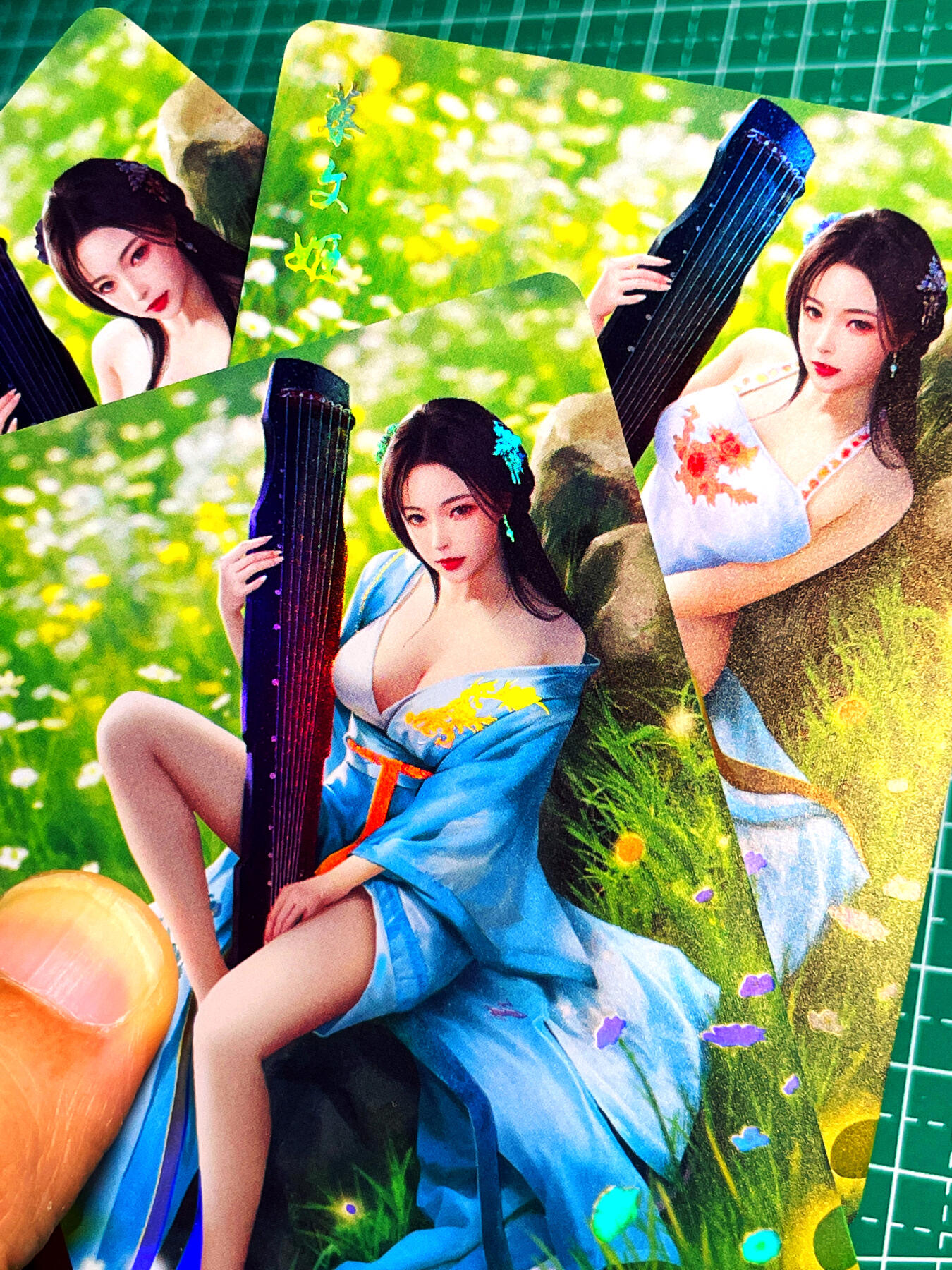 显眼宝卡牌14期 美人合集 颜值为主 焱卡文化 燎原卡牌 乱世红颜 最美蔡文姬 金彩卡三张