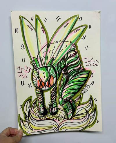 零元拍：歪歪亲笔签名亲绘原画色卡，尺寸：35CMX24CM，不是复制画哦 - 零元拍：歪歪亲笔签名亲绘原画色卡，尺寸：35CMX24CM，不是复制画哦