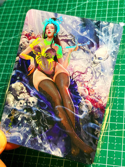 显眼宝15期 美人如玉 - 【全新未拆】焱卡文化 燎原卡牌 巴丁 燎原西游典藏sp特卡白骨夫人 彩闪 一套3张