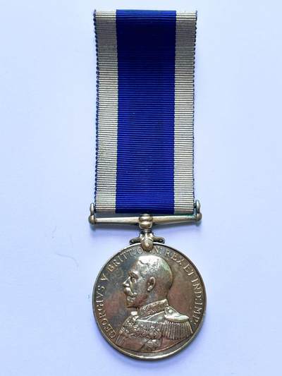 盛世勋华——号角文化勋章邮票专场拍卖第253期 - 英国海军长期服役和良好表现奖章 乔治五世版 银制 带边铭 授予英国皇家海军赫克拉号水兵波特