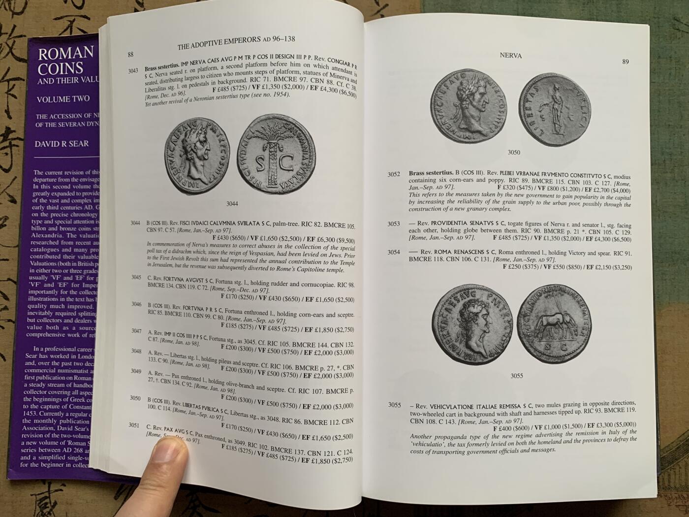 《竞宝斋》第381场 周日，周一 2场连拍 （全场包邮） 罗马钱币及其价值第二卷，David Sear最新版本，国内首见完整版5册，罗马钱币收藏必备