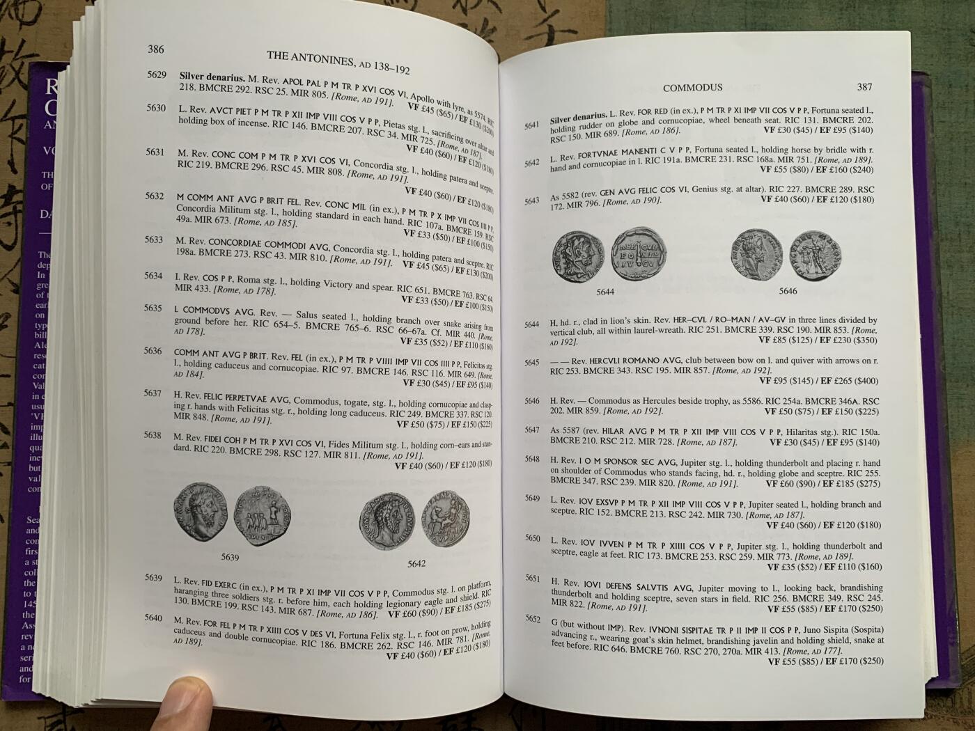 《竞宝斋》第381场 周日，周一 2场连拍 （全场包邮） 罗马钱币及其价值第二卷，David Sear最新版本，国内首见完整版5册，罗马钱币收藏必备