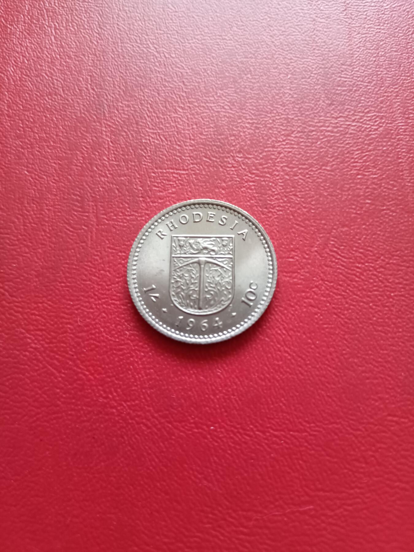 【云涧收藏】第二十六场 英属罗德西亚1964年10分，BU