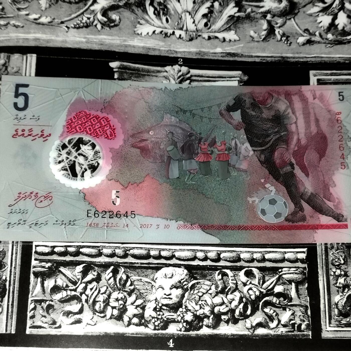 半桥——第十四期，钞票，银币，精制币，高汇币，德国5马克银币组，M组 马尔代夫海螺塑料钞，UNC