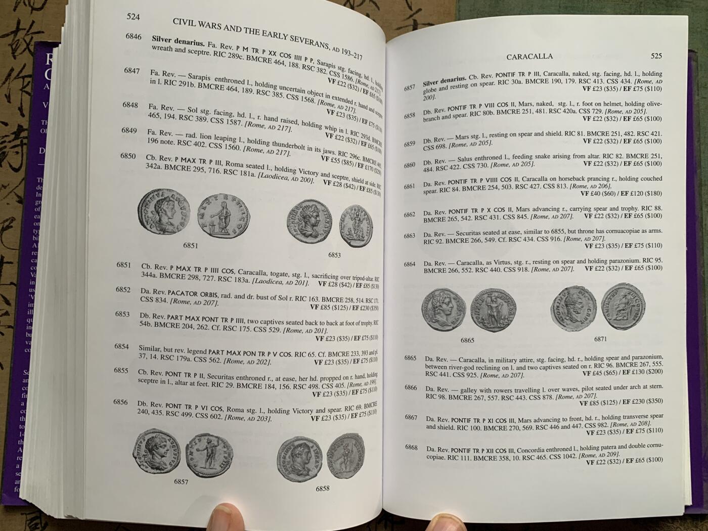 《竞宝斋》第381场 周日，周一 2场连拍 （全场包邮） 罗马钱币及其价值第二卷，David Sear最新版本，国内首见完整版5册，罗马钱币收藏必备