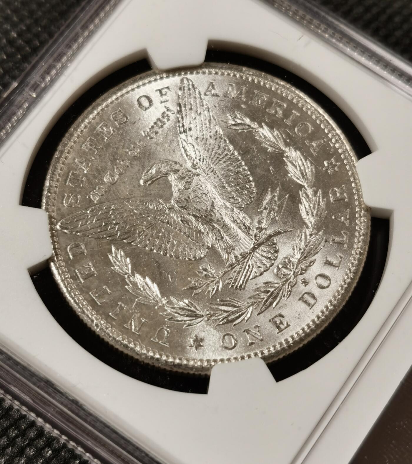  甄臻铺-美国银币专场-世界币章拍卖（第17期），送拍享返佣金等优惠多多 NGC-MS63 1881年S版摩根，PL质感，低评