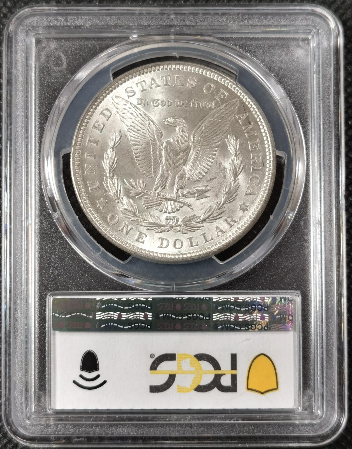  甄臻铺-美国银币专场-世界币章拍卖（第17期），送拍享返佣金等优惠多多 PCGS-MS63 1921年摩根银币，银霜亮眼