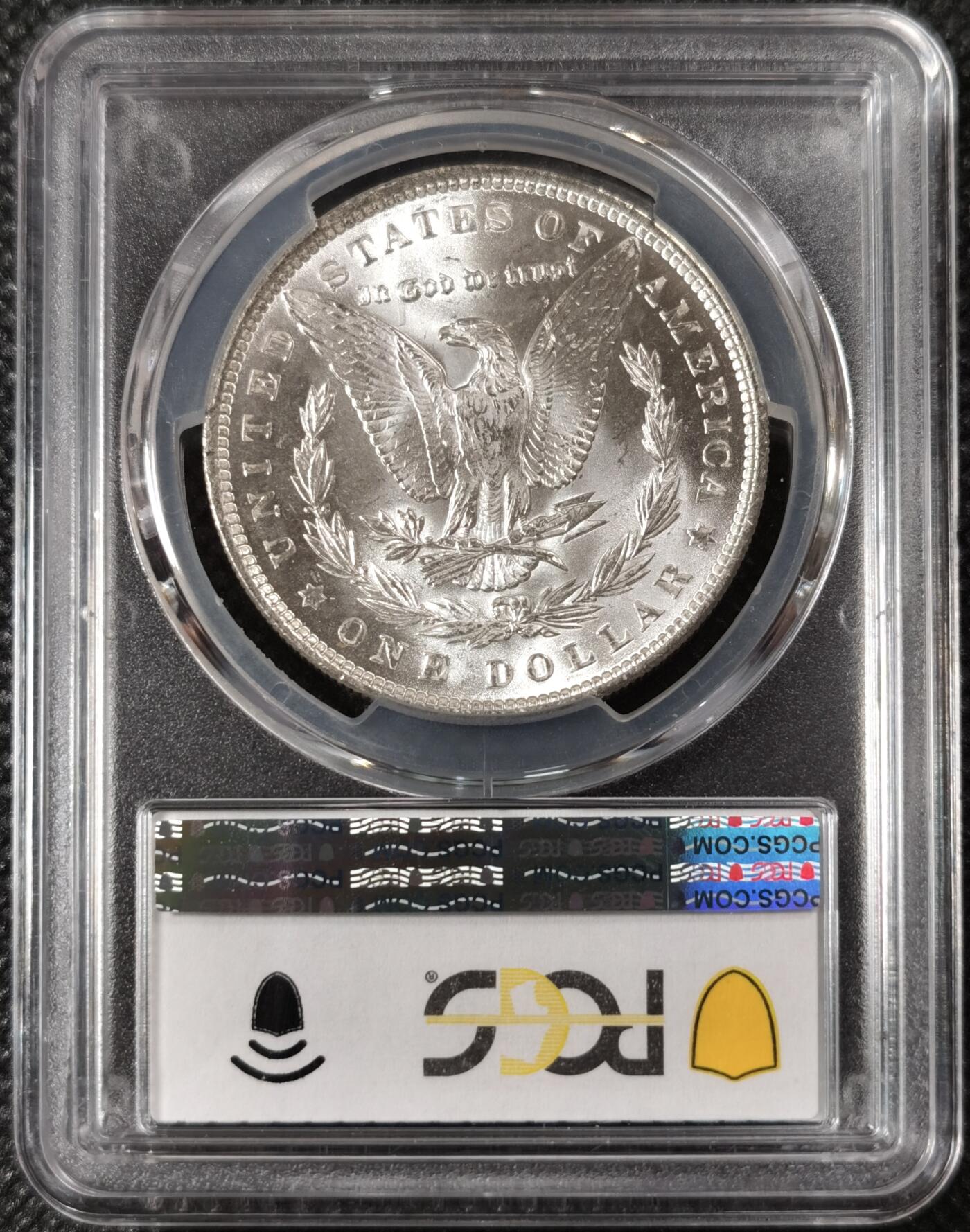  甄臻铺-美国银币专场-世界币章拍卖（第17期），送拍享返佣金等优惠多多 PCGS-MS64 1888年摩根银币，暴力转光，吉祥年份