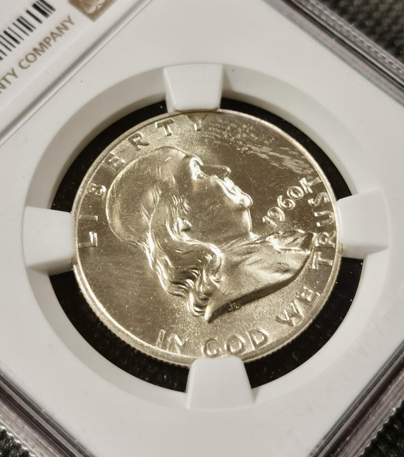  甄臻铺-美国银币专场-世界币章拍卖（第17期），送拍享返佣金等优惠多多 NGC-MS64 1950年美国富兰克林半美元