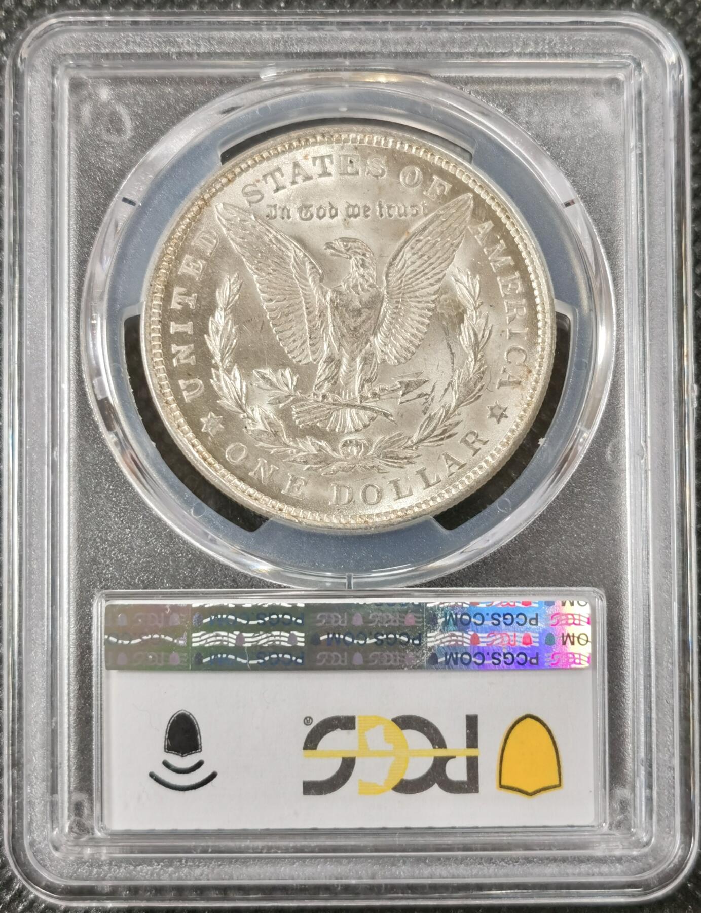  甄臻铺-美国银币专场-世界币章拍卖（第17期），送拍享返佣金等优惠多多 PCGS-MS63 1921年摩根淡淡金色包浆