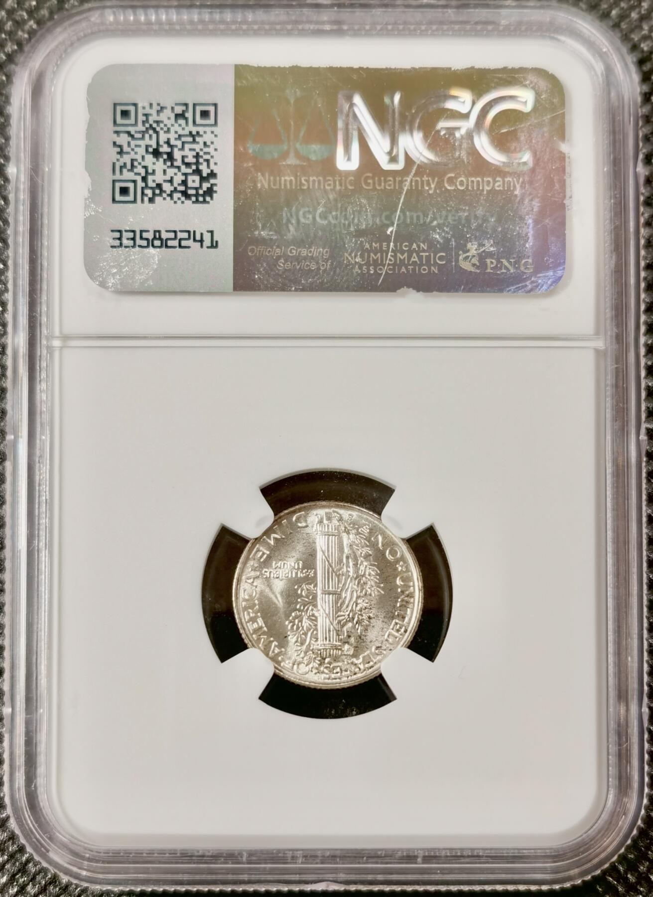  甄臻铺-美国银币专场-世界币章拍卖（第17期），送拍享返佣金等优惠多多 NGC-MS65 1941年S版美国小飞侠，自然包浆