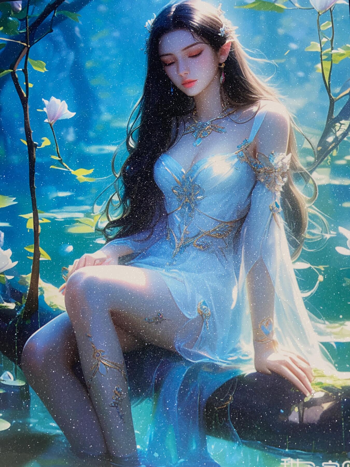 阳大大卡牌超级大甩拍第53期（周五晚上九点截拍，持续收拍品，进群福利早知道） 甜心宝贝特大厚卡 满天星工艺 荷塘月色