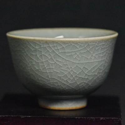 【良泉】5月22日19:30【直播场】228件，上半年最后一场（本场结束后外出度假。之前预存钱币的朋友请告知，将连同本场拍品一起邮寄，预祝诸位暑期愉快！） - 【朝鲜】月城窑 象軒 青瓷茶杯