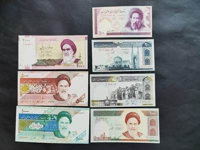 纸币专场2507012第四场 - 伊朗🇮🇷7张，全新品相UNC。