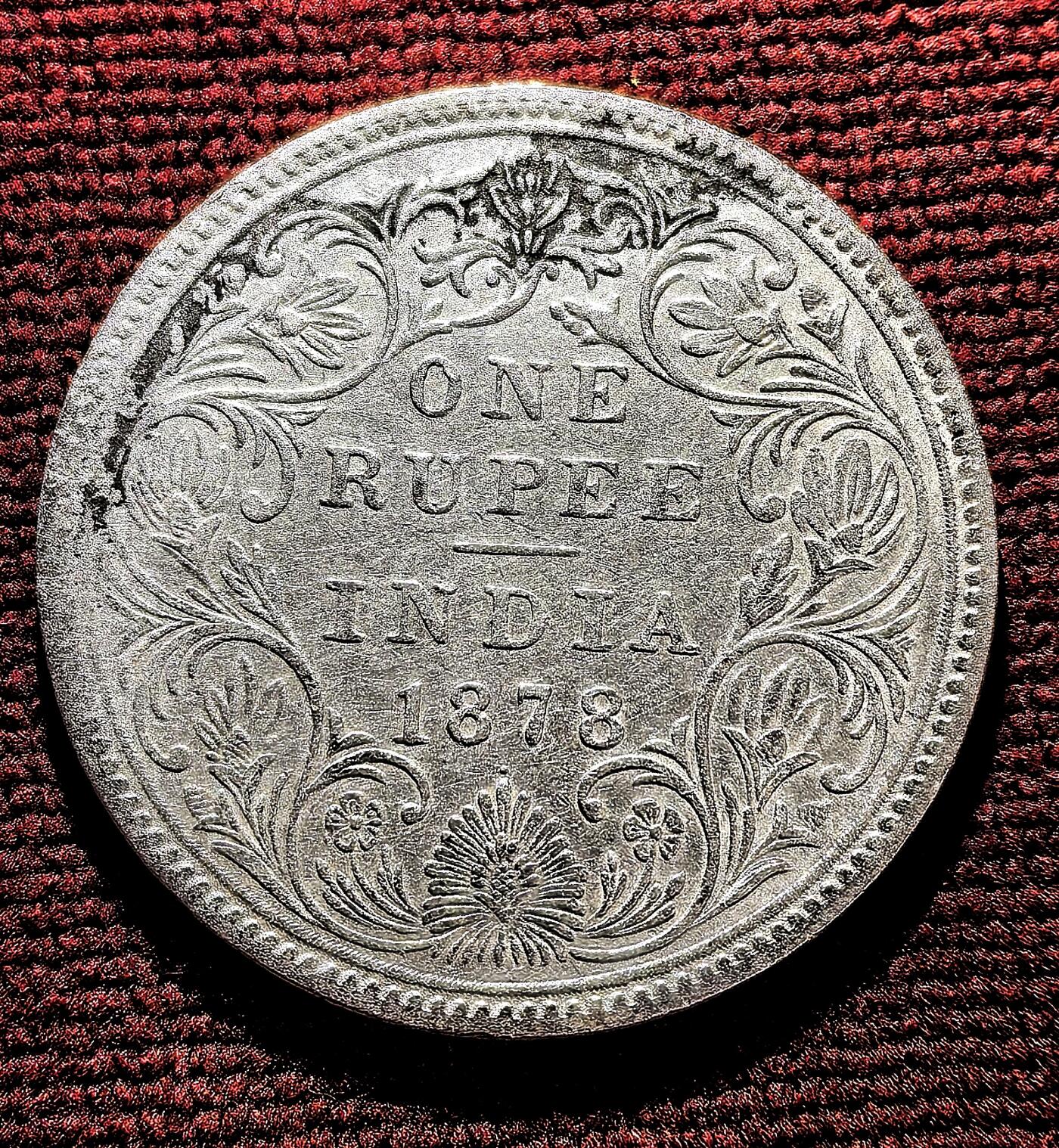 南宋泉阁俄币 外币 国币 专场第十期【送拍无额外佣金】 英国 英属印度 1878 维多利亚1卢比银币 通货好品