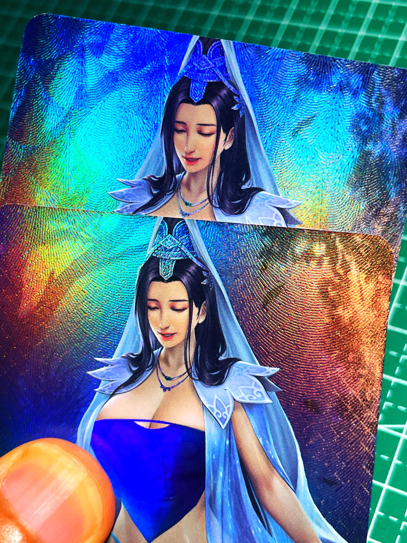 显眼宝15期 美人如玉 嘎嘎鸭早期动漫角色对卡 一对2张   折光彩闪  小卡尺寸