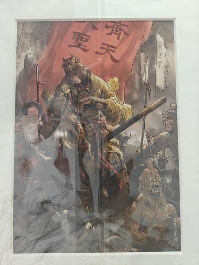 天玑星卡拍第九十期《万川归海》周一截拍持续收拍收评中 满赠三娘需备注 - 【亲签画】一泡 齐天大圣 A4尺寸