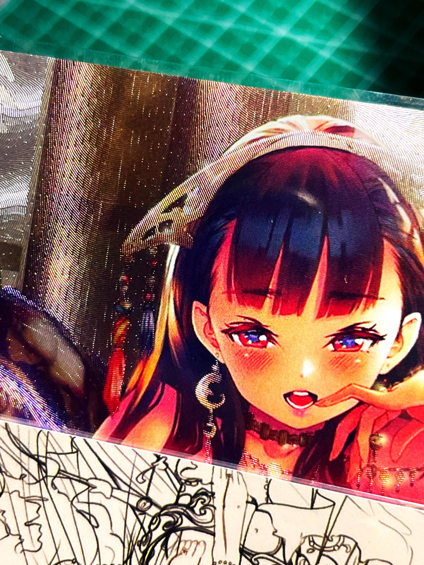 显眼宝15期 美人如玉 狐狸卡卡  原创异域少女含签字 1张  半粗闪卡  小卡尺寸60*87