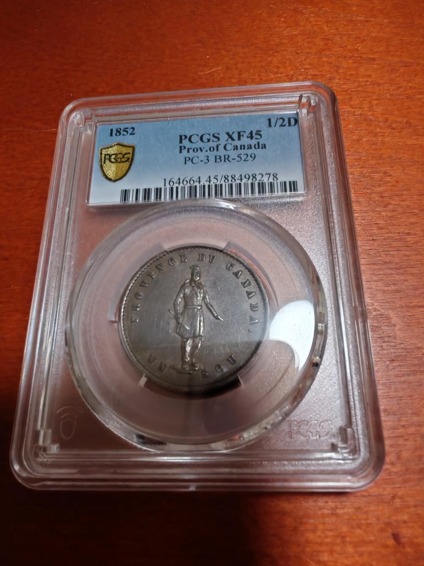长老汇蛇年精选第十一场拍卖 1852加拿大1/2便士铜代币，PCGS XF45，更高分10枚