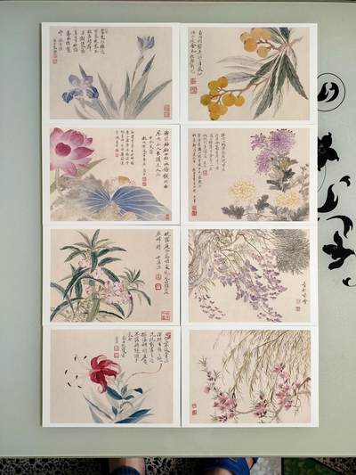中国历代名画明信片系列：清明上河图 - 『恽寿平·没骨花卉』系列明信片