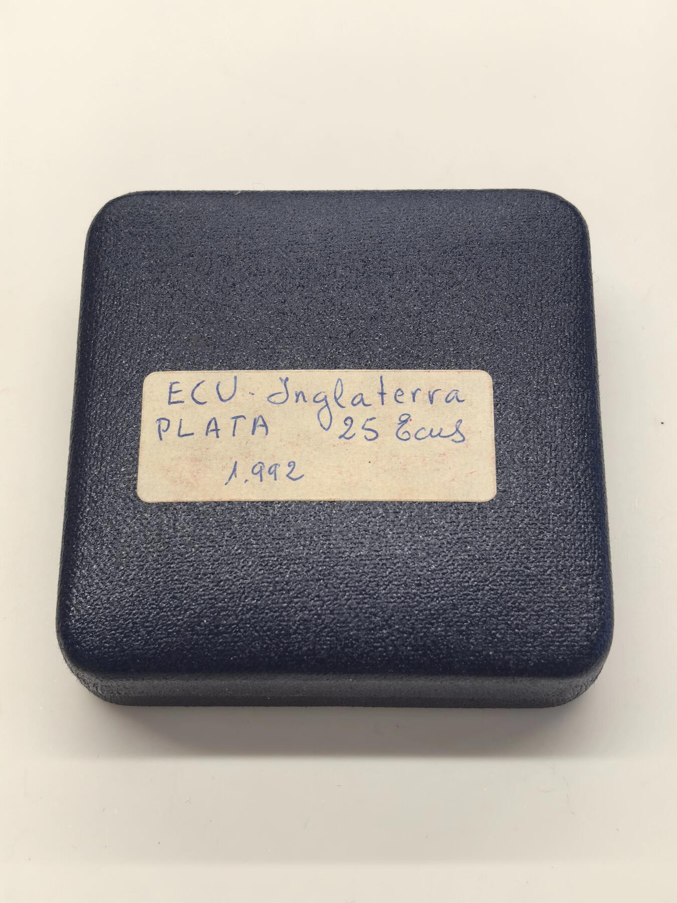 博洋堂世界钱币拍卖第123期（全场包邮） 英国1992年25欧洲货币单位 三女神 23克925银 发行量：2万5千 盒证全