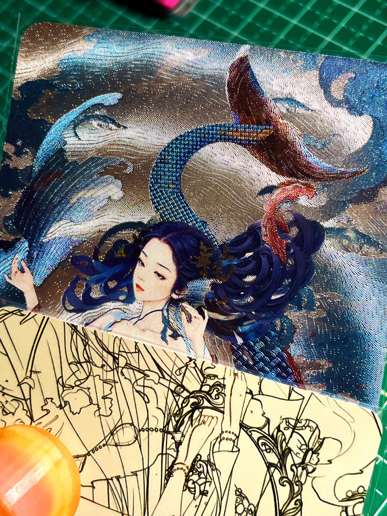 显眼宝15期 美人如玉 狐狸卡卡   山海妖姬传  赤鱬1张  限量特藏卡  粗闪 大卡尺寸63*88