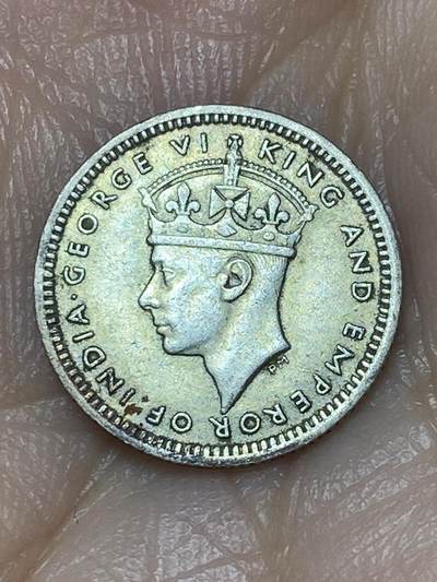 2025年第四十六场(总第七十二场）外国好品散币(免佣金) - 英属马来亚1943年5分银币(乔治六世第二版，首发年)