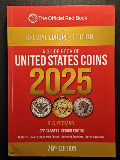【德藏】世界币章拍卖第130期（拍品征集中~欢迎藏友联系） - 全新 2025版 美国硬币目录 收集美国钱币必备的工具书 全彩铜版纸印刷 全书约472页 运输时左下角有小磕